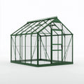 Gewächshaus 300 x 240 x 260 cm Glas Metall Grün - viktorianischer Gartenbau