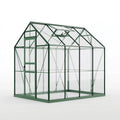 Gewächshaus 310 x 190 x 195 cm Aluminium Transparent Grün mit Dachfenster