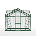Gewächshaus 300 x 300 x 280 cm aus Glas und Metall Grün - viktorianischer Gartenpavillon