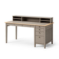 Schreibtisch 150 x 70 x 110 cm in Greige Holzwerkstoff mit Stauraum im klassischen Stil