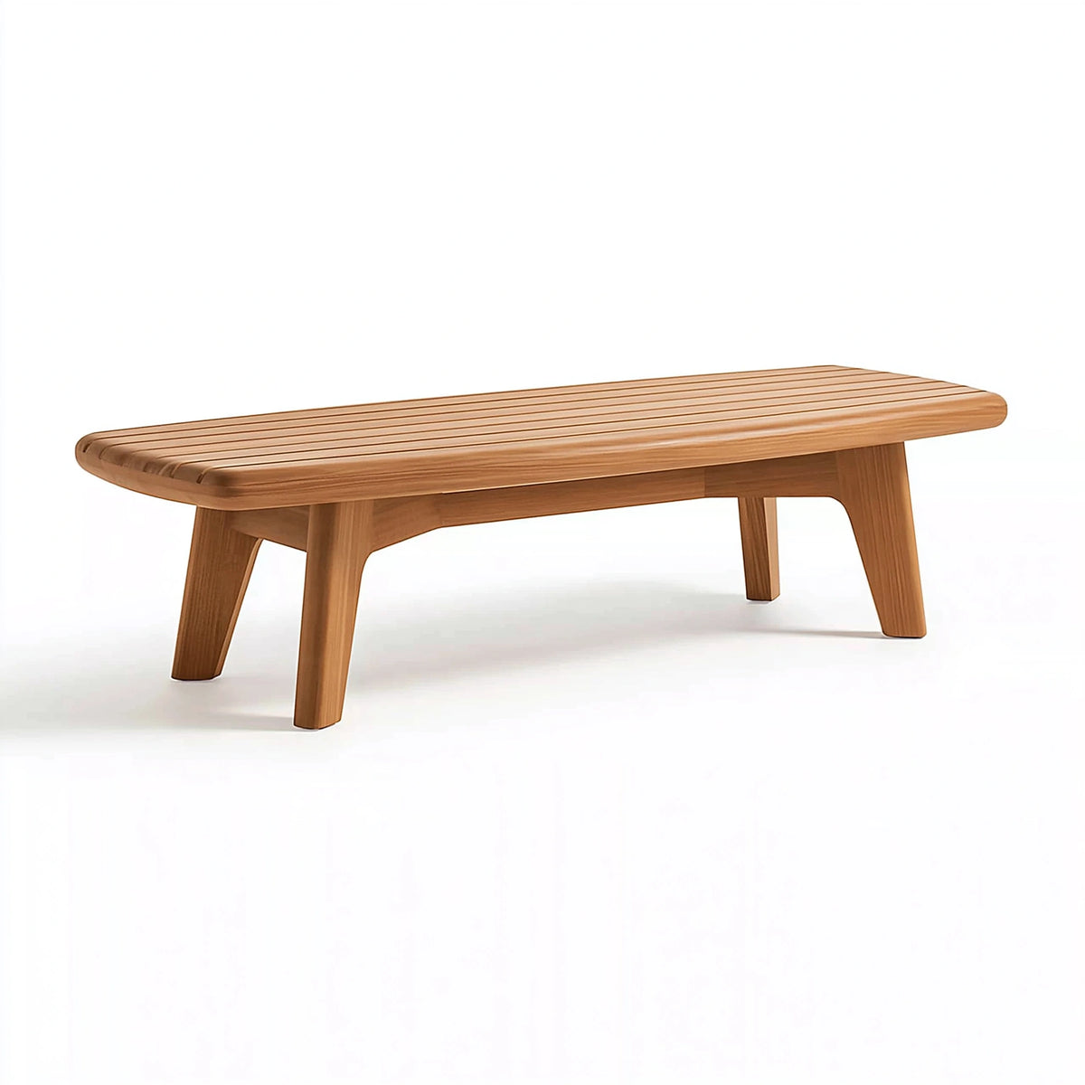 Gartenbank 180 x 45 x 45 cm aus Holz in Naturbraun mit Lattenfläche