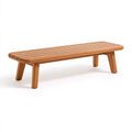 Holzbank 120 cm Naturbraun mit Latten Sitzfläche