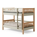 Etagenbett 90 x 200 cm Holz Naturweiß mit Leiter für Kinderzimmer